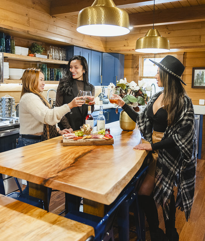 Children Skiing on Mountain
